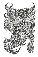 maori lion fire dolphin tattoo design idea