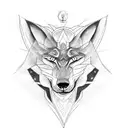 A tattoo featuring a wolf and lion intertwined in a BDSM-inspired design tattoo design idea