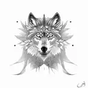 A tattoo featuring a wolf and lion intertwined in a BDSM-inspired design tattoo design idea