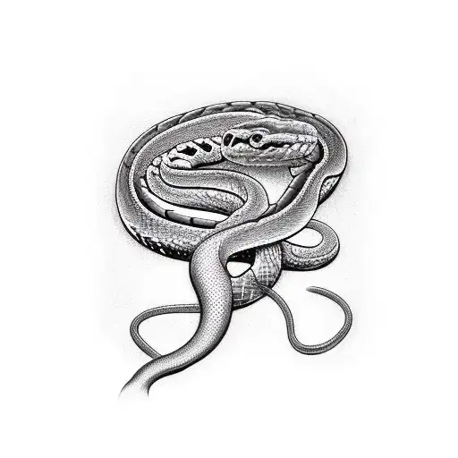 snake coiling from collar bone onto arm tattoo design idea