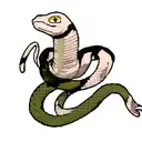 snake coiling from collar bone onto arm tattoo design idea