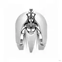 Osiris protecting the afterlife tattoo design idea