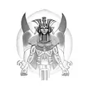 Osiris protecting the afterlife tattoo design idea