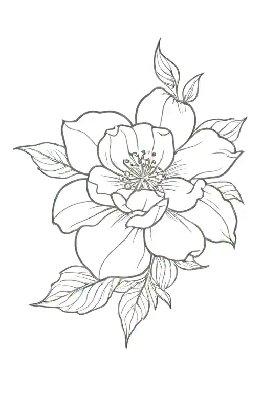 November birth flower and July birth flowers tattoo design idea