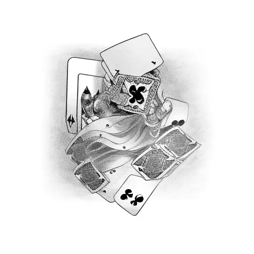 gambler  tattoo design idea