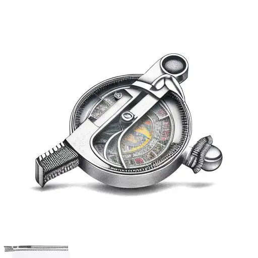 stained glass pipe wrench tattoo design idea