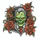 warden zombie tattoo design idea