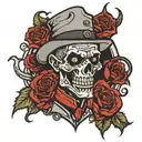 warden zombie tattoo design idea