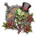 warden zombie tattoo design idea