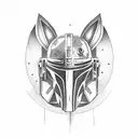 mandalorian  tattoo design idea