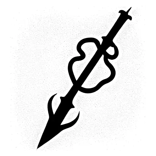 Sword, snake, fire tattoo design idea