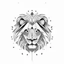lion and lamb tattoo design idea
