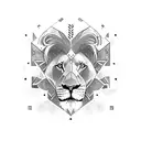 lion and lamb tattoo design idea