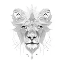 lion and lamb tattoo design idea