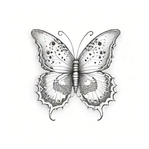 scary butterfly tattoo design idea