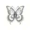 scary butterfly tattoo design idea