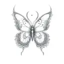 scary butterfly tattoo design idea