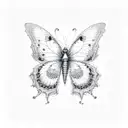 scary butterfly tattoo design idea