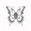 scary butterfly tattoo design idea