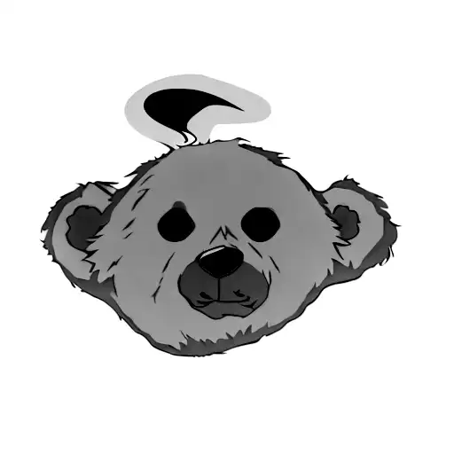 a green teddy bear tattoo design idea