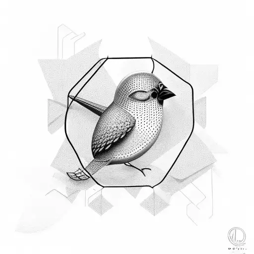 bird being trapped by a metal chain that he managed to break and be free  tattoo design idea