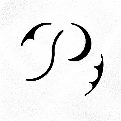 Waning Crescent phase moon and Aquarius tattoo design idea