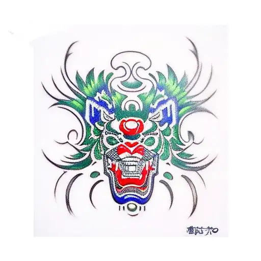 KENZO Mask  tattoo design idea