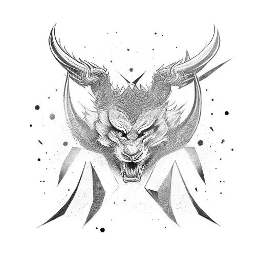 Choso in a fierce battle pose tattoo design idea