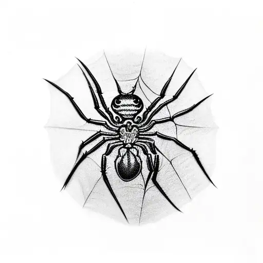 Spider with black heart tattoo design idea