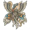 valkyrie wings,   tattoo design idea