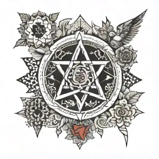 mix of bloods jewish, georgian, armenian, ukrainian and russian tattoo design idea