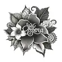 name tatoo of the name : Shreya  tattoo design idea