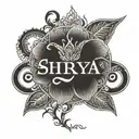 name tatoo of the name : Shreya  tattoo design idea