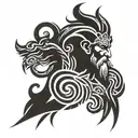 zeus tattoo design idea