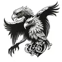 double-headed eagle tattoo design idea