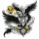 double-headed eagle tattoo design idea