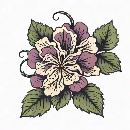 geranium flower tattoo design idea