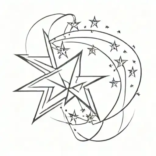 777 with cancer stars forming tattoo design idea