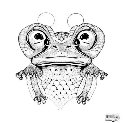 bufo toad and ayahuasca vines tattoo design idea
