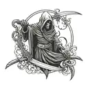 Grimreaper and dagger tattoo design idea