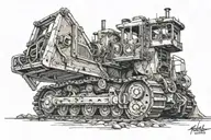 killdozer tattoo design idea