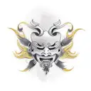 Korean Traditional Mask tattoo design idea