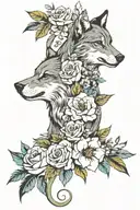buffalo bills flowers water pisces vine wolf feathers tattoo design idea
