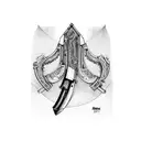 ak-47 tattoo design idea