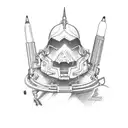 ak-47 tattoo design idea