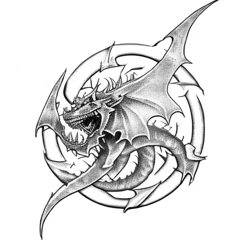  destruction megadeth slayer dragon force trash  tattoo design idea