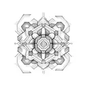 bee and waffle hive with peoni flower tattoo design idea