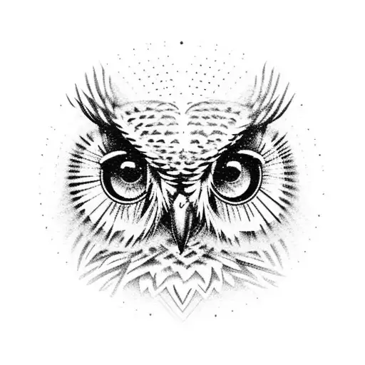 Owl on bicep tattoo design idea