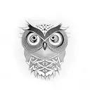 Owl on bicep tattoo design idea