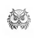 Owl on bicep tattoo design idea